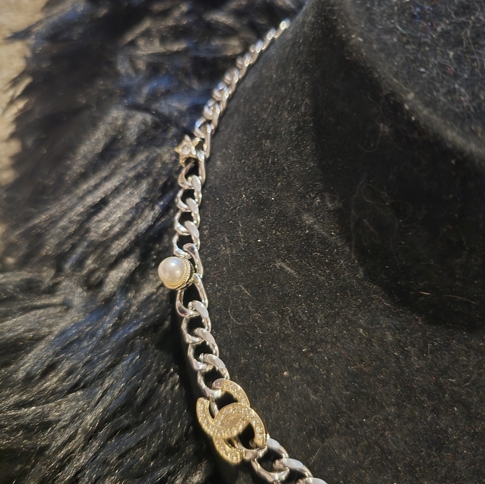 Chanel 18kgp Gold and Silver Chain Necklace - Picture 4 of 7